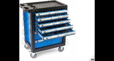 HBM 196-delige PREMIUM gereedschapswagen BLAUW