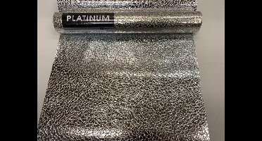 Platinum - vinylbehang - zilver print