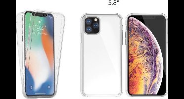 Ntech hoesje 360° Hoesje 2 in 1 Case - Geschikt voor iPhone 11 Pro Transparant