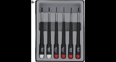 Donau Elektronik Schroevendraaierset Elektronica en fijnmechanica 6-delig Kruiskop Phillips, Kruiskop Pozidriv