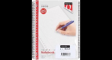 Collegeblok Quantore A4 23-rings lijn 100 vel - Actiepakket