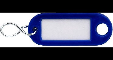 Dulimex 1000BL Sleutellabel met ophangoog en S-haak kunststof donkerblauw 8000.003.45BL