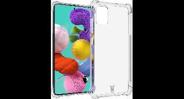 Hoesje geschikt voor Samsung Galaxy A51 - Anti Shock Proof Siliconen Back Cover Case Hoes Transparant