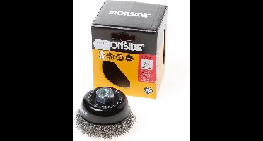 Ironside Rondborstel staaldraad gegolfd M14 diameter 80mm