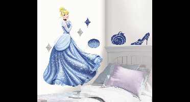 RoomMates Disney Prinsessen Cinderella Glamour Glitter - Muurstickers - Multi