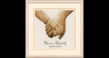 Vervaco - Telpakket kit - Huwelijk - Sepia - Hand in hand - PN-0012167 - Borduren - Borduurpakket - Borduurpakket Huwelijk - Borduurpakket volwassenen