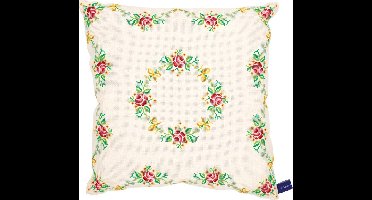 Vervaco - Homedeco kussen kit - Guirlande van rozen - PN-0153870 - Borduren - Borduurpakket - Borduurpakket volwassenen