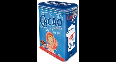 Cacao - Tinnen Voorraadblik - Met Klipsluiting