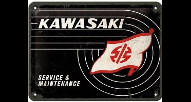 Wandbord - Kawasaki service -15x20-