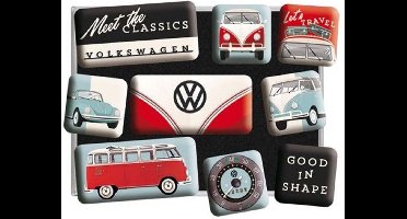 Volkswagen - VW Meet The Classics - Magneet set met 9 Magneten