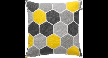 Dutch Decor HILDE - Sierkussen grijs 45x45 cm - Inclusief binnenkussen