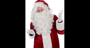 Vegaoo - Kerstman pruik en baard - Grijs, Wit - One Size