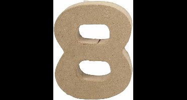 Creative Cijfer 8 Papier-mâché 10 X 7,6 Cm