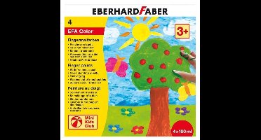 Eberhard Faber vingerverf - Efa Color - 4 x 100ml - assorti - EF-578804