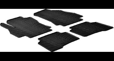 Gledring Rubbermatten passend voor Citroen Nemo / Peugeot Bipper / Fiat Fiorino & Qubo 2008- (T profiel 4-delig)