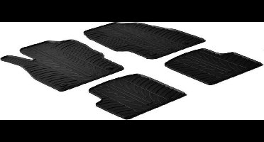 Gledring Rubbermatten passend voor Opel Corsa D 2006-2014 (T profiel 4-delig + montageclips)
