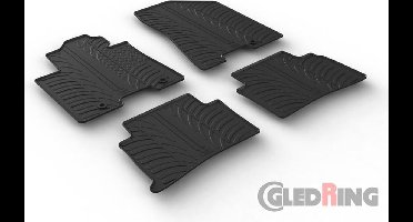 Gledring Rubbermatten passend voor Kia Sportage IV 2016- (T profiel 4-delig + montageclips)
