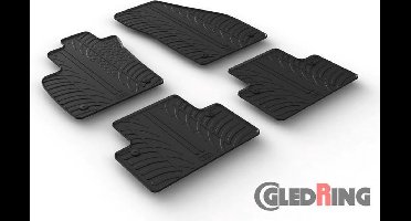 Gledring Rubbermatten passend voor Volvo S40/V50 2004-2011 (handgeschakeld) T profiel 4-delig + montageclips)