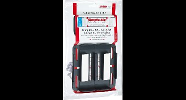 Blanco Kentekenplaathouders 'Simple-Fix' Zwart - 4 Clips voor 2 kentekenplaten