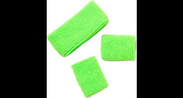 Folat - Zweetbandjes Neon Groen (per set)