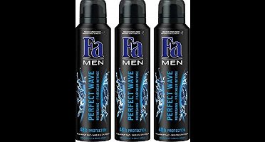 Fa Perfect Wave Deodorant Spray Men - Voordeelverpakking 3 Stuks