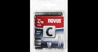 NOVUS Smalrug Nieten C 4/18mm - 1100 st. - RVS