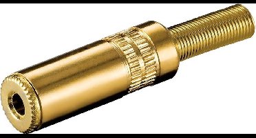 3,5mm Jack (v) connector - metaal verguld - 3-polig / stereo