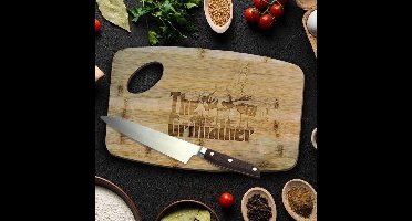 MikaMax The Grill Father - Snijplank - Godfather Cutting Board - Bamboe Snijplank - Gemaakt van Hoogwaardig Bamboe - 38 x 24 x 1,5 cm
