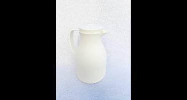 Thermoskan met drukvergrendeling wit - 1 liter