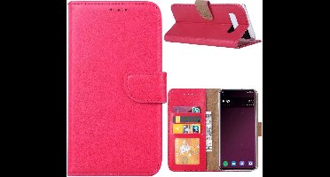 FONU Boekmodel Hoesje Samsung Galaxy S10 - Donkerroze