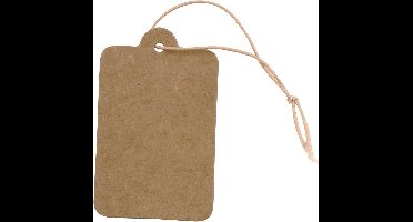 Labels, afm 25x40 mm, lichtbruin, 100stuks