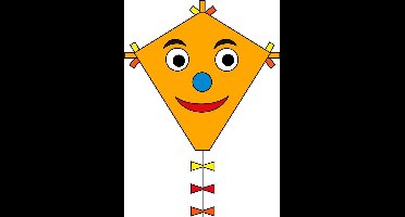 Invento Eenlijnskindervlieger Eddy Happy Face 45 X 50 Cm Oranje