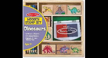 Melissa & Doug Houten stempelset - Dinosaurussen | Stempelset voor kinderen | Kunst en Ambacht | Geweldig Cadeau voor meisjes en jongens | Van 3 jaar