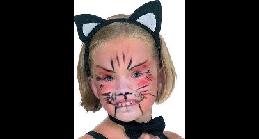 Rubie's Tiara Kattenoren Junior Zwart/wit One Size
