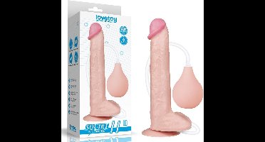 LoveToy squirt extreme spuitende dildo - 28 cm - Φ4.8 cm - met ballen en zuignap