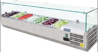 Polar G-serie opzetkoelvitrine 7x GN 1/4