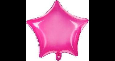 Helium Ballon Ster Roze Doorzichtig 48cm leeg