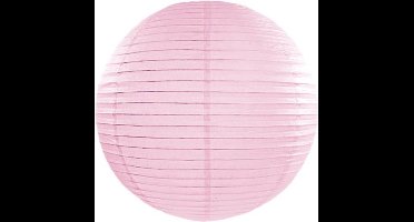 Partydeco - Decoratieve lampion licht roze 35 cm - Lampion sint maarten - lampionnen - Sint maarten optocht - lampionnen papier