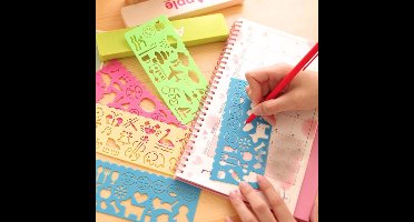 Cartoon Tekensjablonen voor Kids - Hobby & Creativiteit - Tekenen & Kleuren - Kinderen | 4 stuks