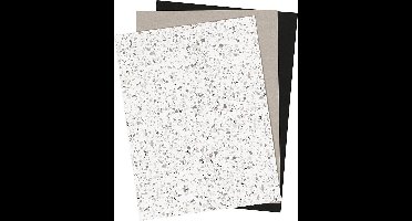 Creotime Leerpapier Wit/ Bruin/ Zwart 3 Stuks