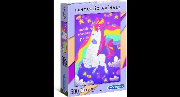 Clementoni - Fantastic Animals puzzel - Unicorn - 500 stukjes, puzzel volwassenen