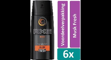 Axe Deodorant Spray 150 ml Musk Fresh 6 stuks Voordeelverpakking