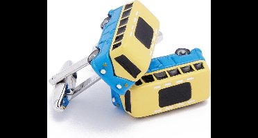 Manchetknopen - Bus Blauw en Geel