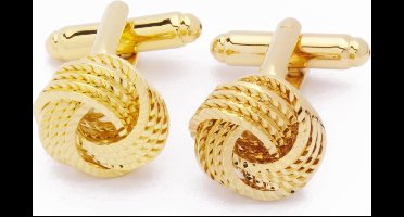 Manchetknopen - Gouden Knoop met Meerdere Draden