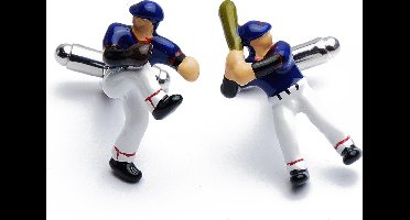 Manchetknopen - Honkbal Softbal Poppetje Mannetje Ingekleurd