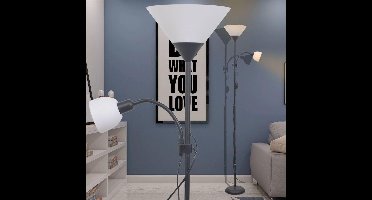 vidaXL Vloerlamp zwart