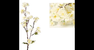 Prunus kunstbloemen kunsttak - Wit - 100 cm