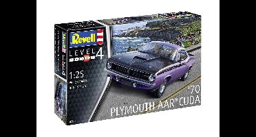 Revell Modelbouwset Plymouth Aar Cuda 1:25 Paars 128-delig