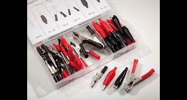 Westfalia Set van 60 krokodilklemmen