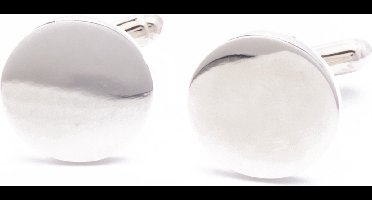 Manchetknopen - Echt Zilver 925 Rond Effen Spiegelend Glad